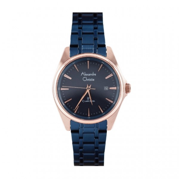 Alexandre Christie AC 8661 Rosegold Blue Lady LDBURBU